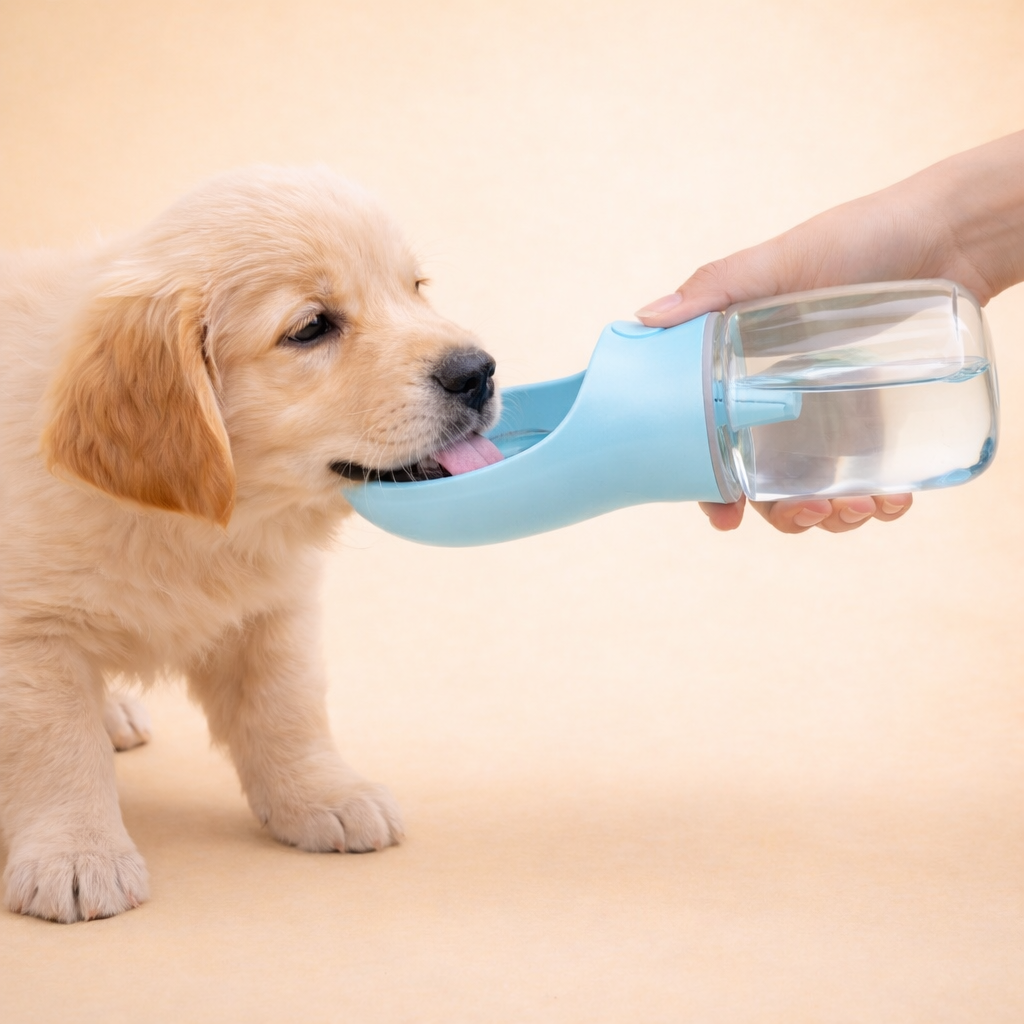 2-in-1 Portable Dog Water Bottle – Water + Food On-The-Go