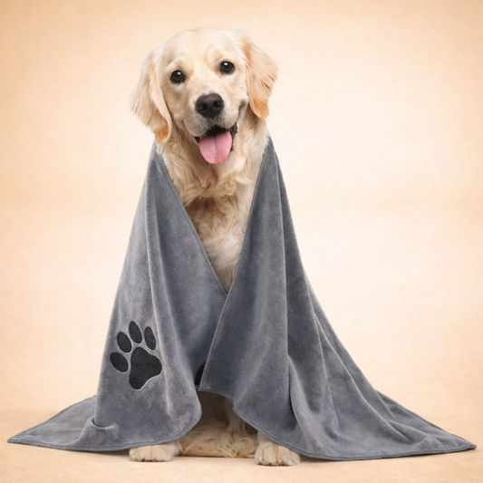 Super Absorbent Microfiber Pet Towel – Dries Fur Fast