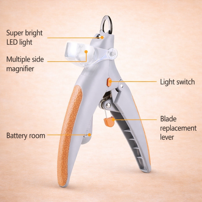 Precision LED Pet Nail Clippers – Clean Cuts, Less Stress